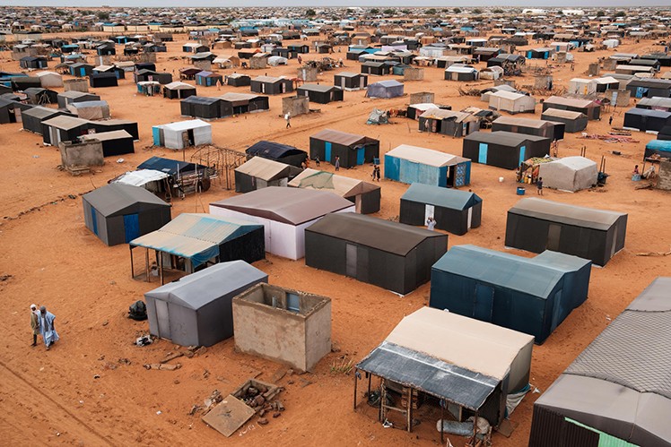 Temporary camp in Mauritania